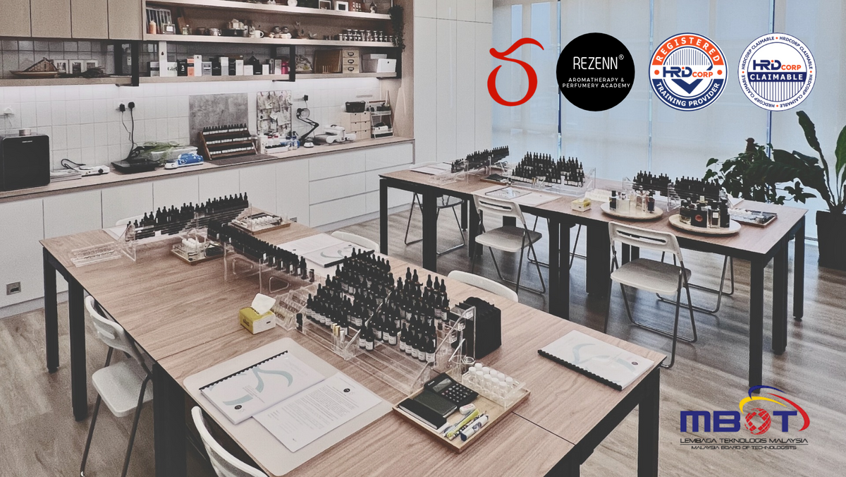 Perfumery academy classroom or materials laboratory